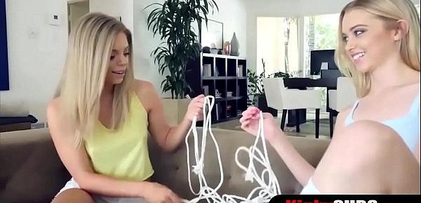  Porn on a laptop some rope and two nasty blonde teens